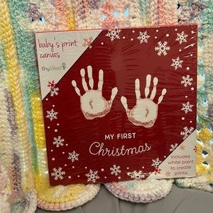 Baby’s print canvas “my first Christmas” kit